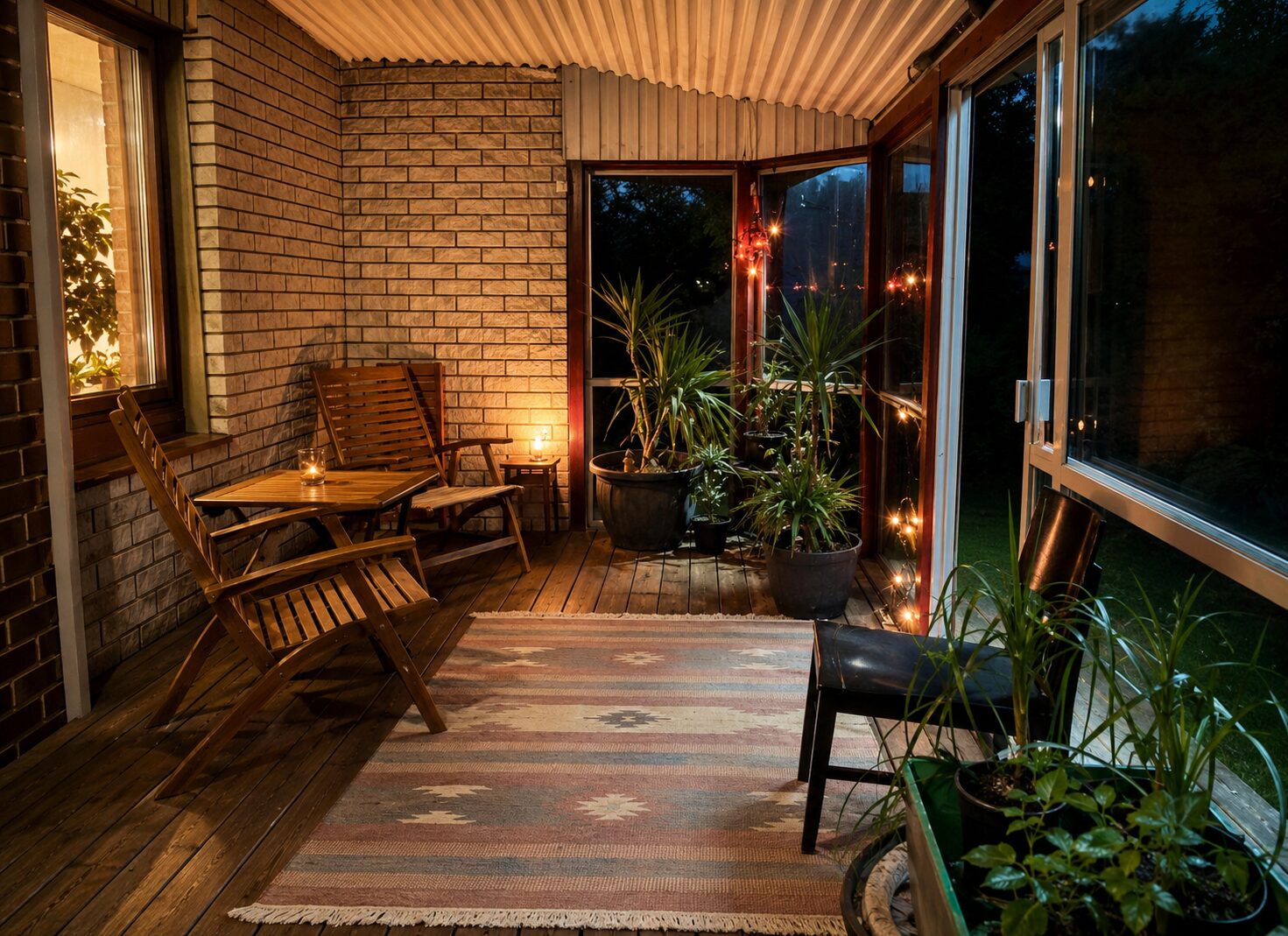 Inglasad och uppvärmd altan på Nikida Brålanda B&B